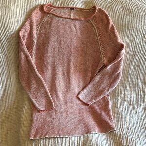 Free People Coral Oversized Sweater NWOT Sz XS